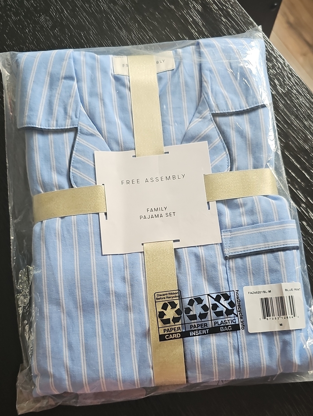 Free Assembly Women’s Light Blue Stripe Pajama Set